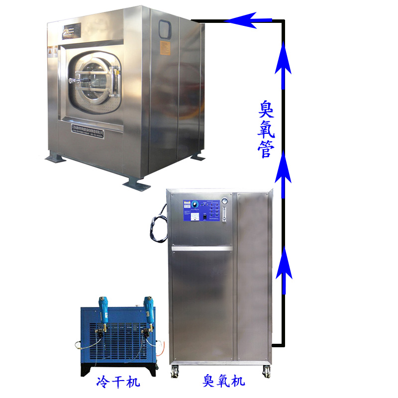 牛仔洗水臭氧機,牛仔洗水300磅烘干機一托一配套臭氧發生器